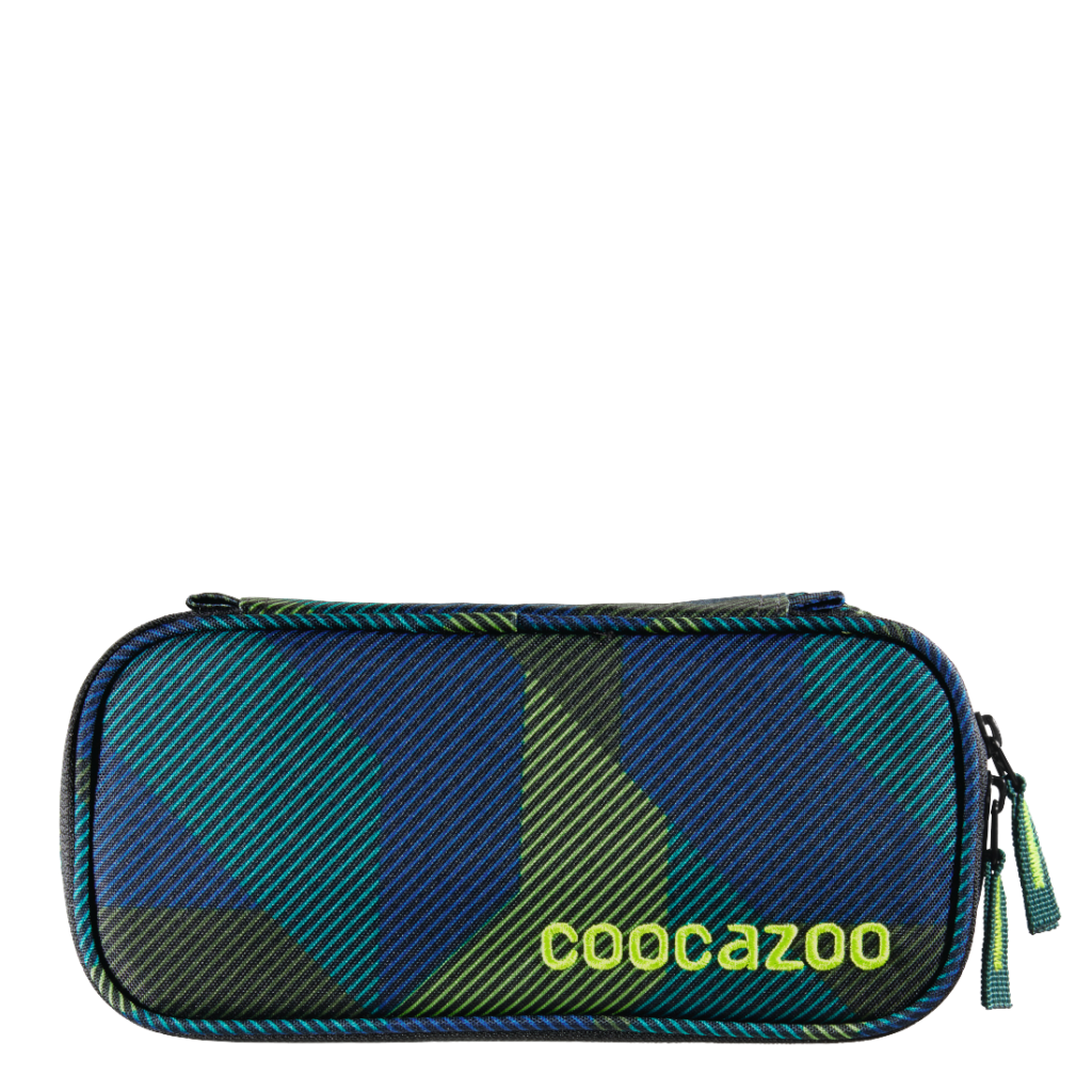 Astuccio Scuola 4 Zip, Blu, Portapenne Triplo Scomparto Completo Di